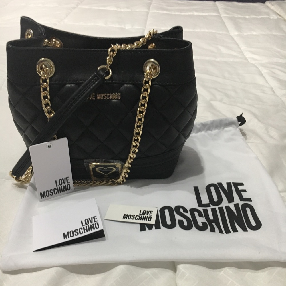 MOSCHINO quilted handbag. Brand new with tags!